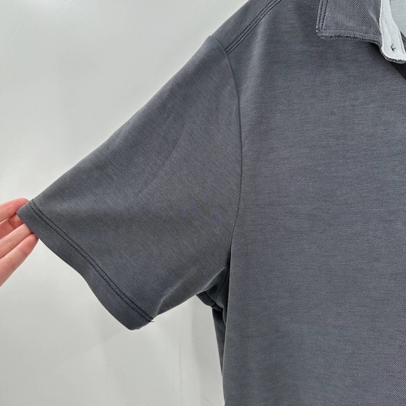 Tommy Bahama Men's Gray Shoreline Surf Polo Shirt Size M/M FLAWED - Picture 3 of 11